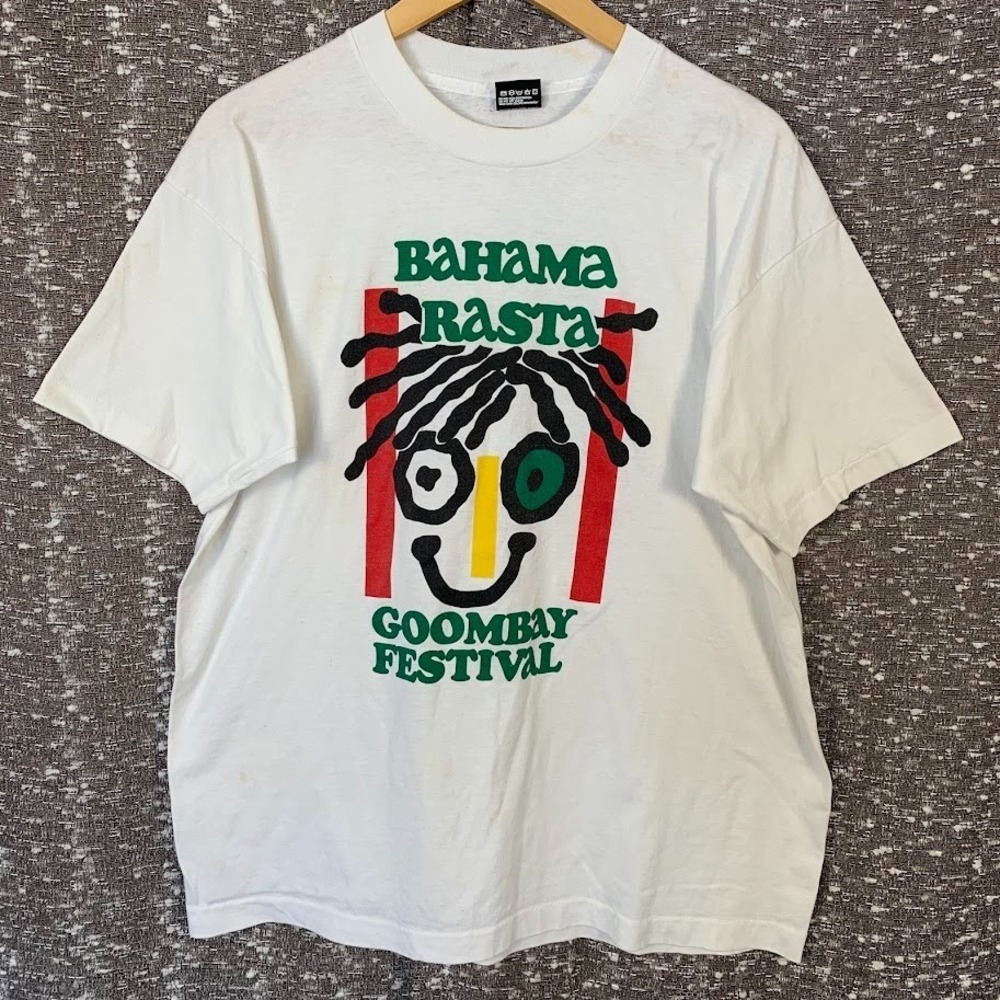 Vintage‎ 90s Bahamas Rasta Goombay Festival Shirt Best Tee FotL Single Stitch XL